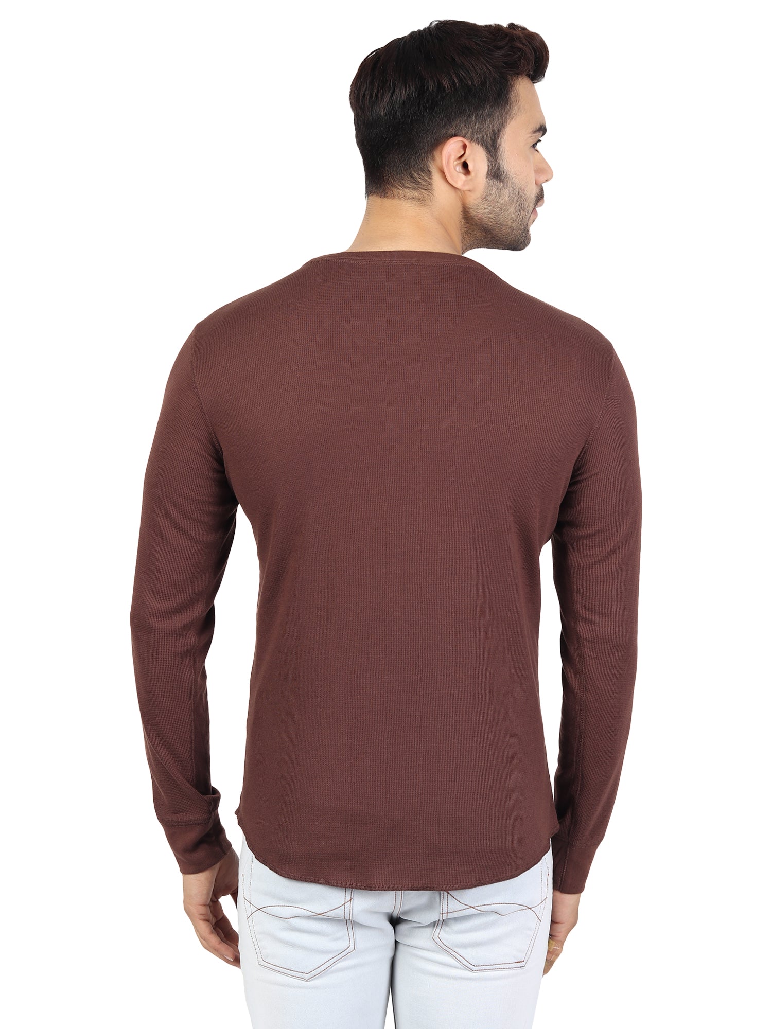 Mens Solid Full Sleeves T-Shirt