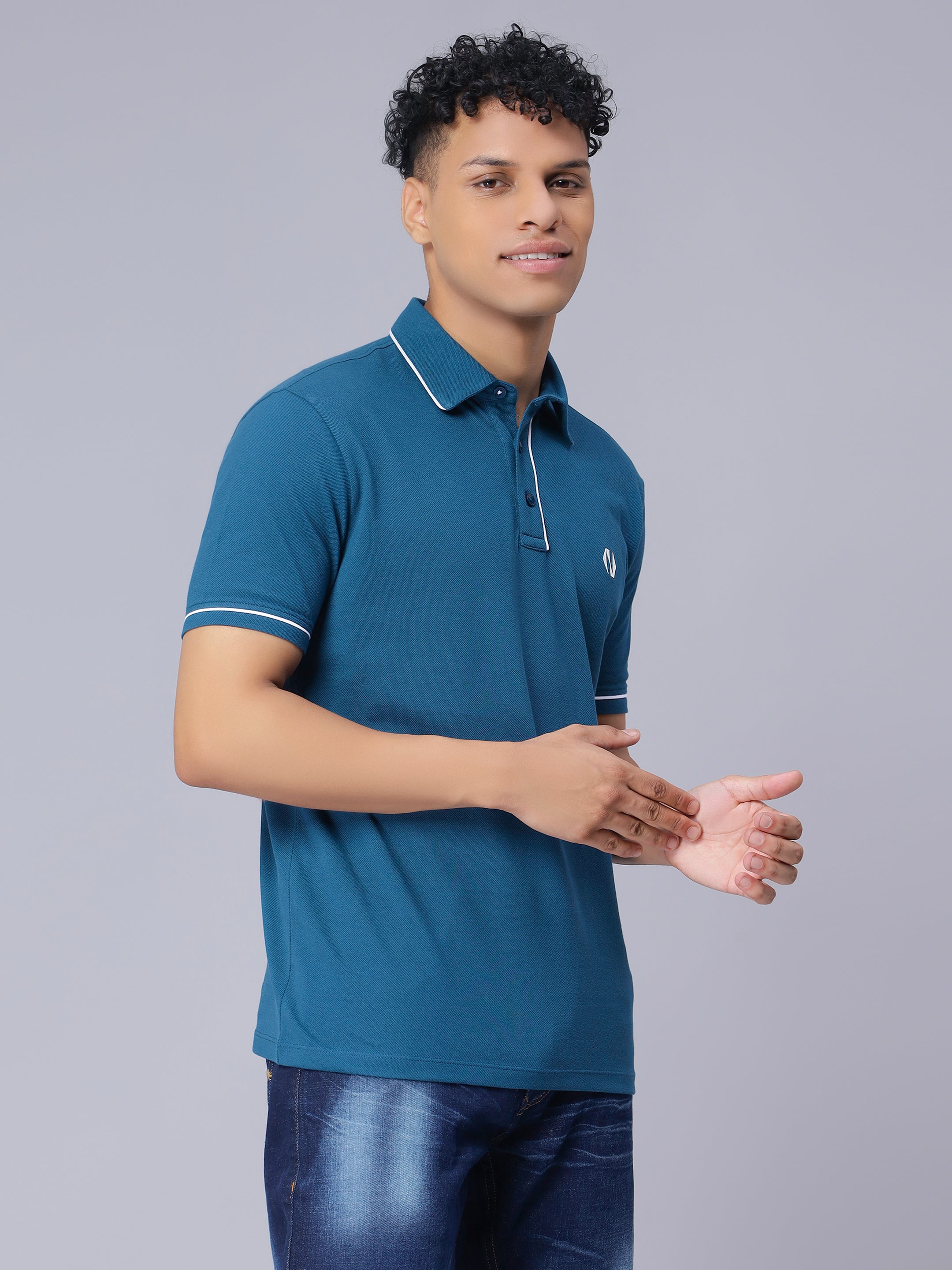 Nimble PURPLE Label  Regular Polo T-shirt With UV Protection for Men