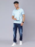 Nimble PURPLE Label Cotton Stretch Regular Polo T-shirt for Men