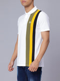 Regular One Sided Colour Blocked Polo T-shirt for Men