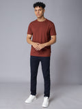 Mens Basic Round Neck Solid T Shirt