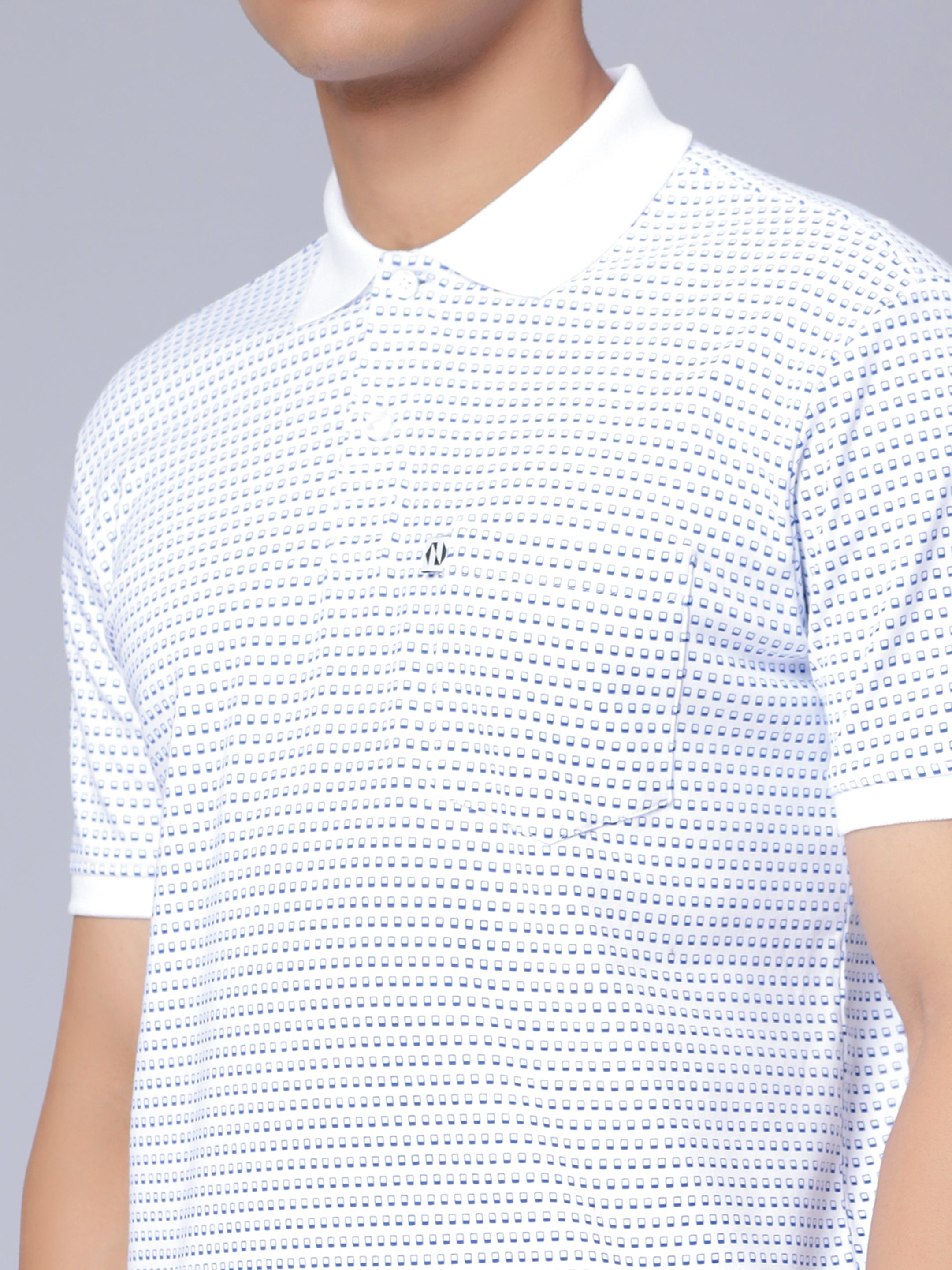 Men Golf Polo All Over Printed T-shirt