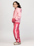 Nimble Light Pink Solid Sweatshirt For Girls| Full Sleeve Sweatshirt | Cotton Polyester