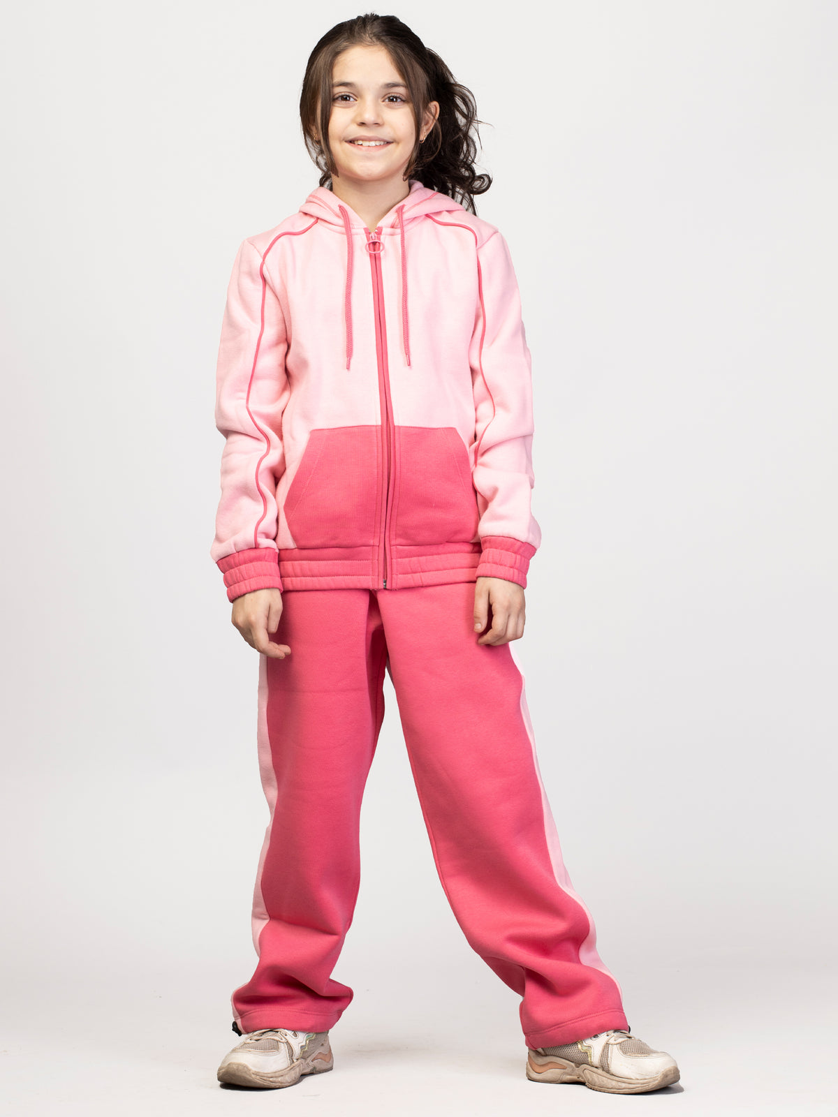 Nimble Light Pink Solid Sweatshirt For Girls| Full Sleeve Sweatshirt | Cotton Polyester