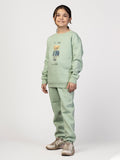 Sea Green Solid Sweatshirt with Joggers For Girls Set ( 9-16 Yr )