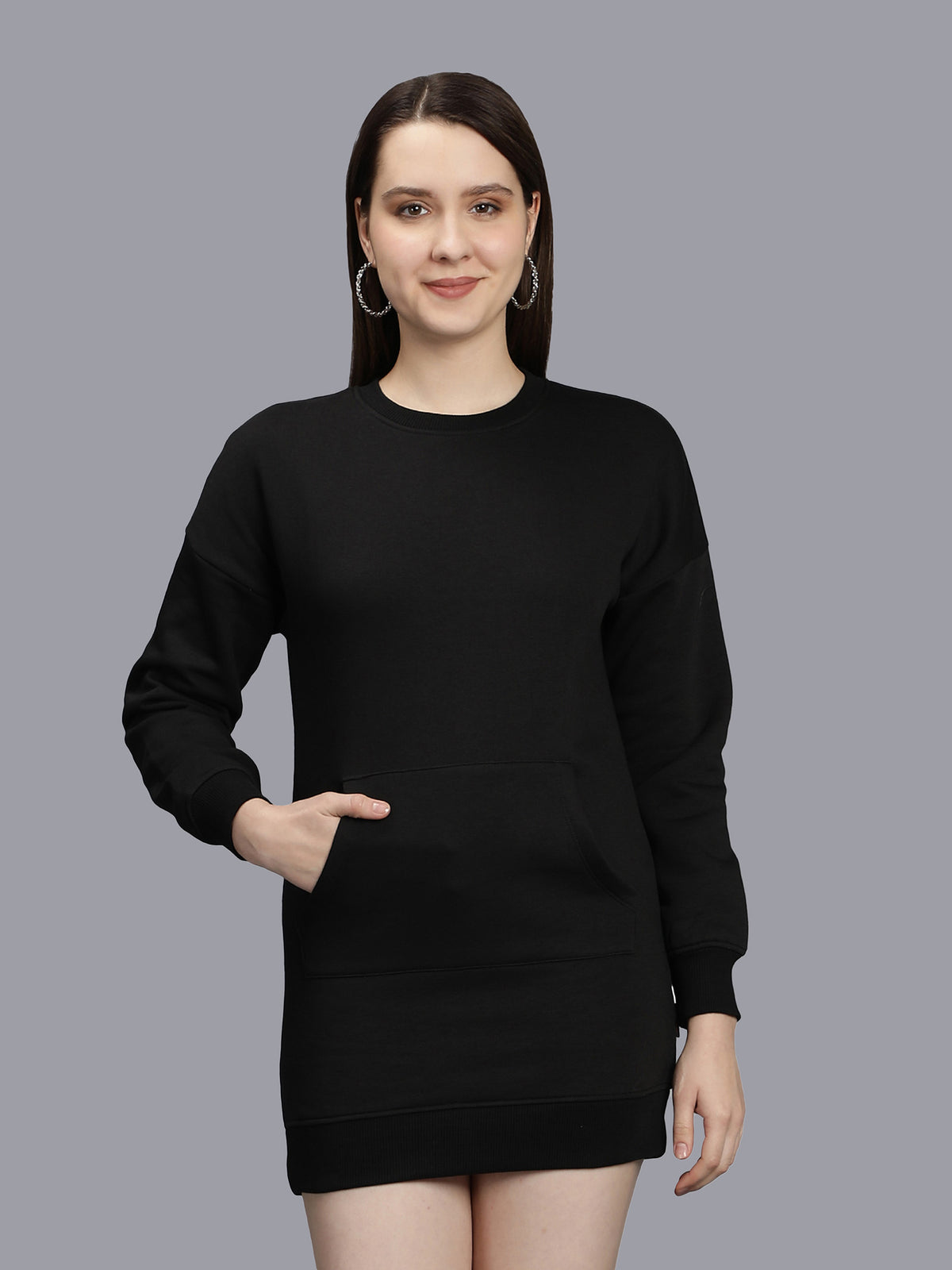 Womens Full Sleeves Sweatshirt Dress