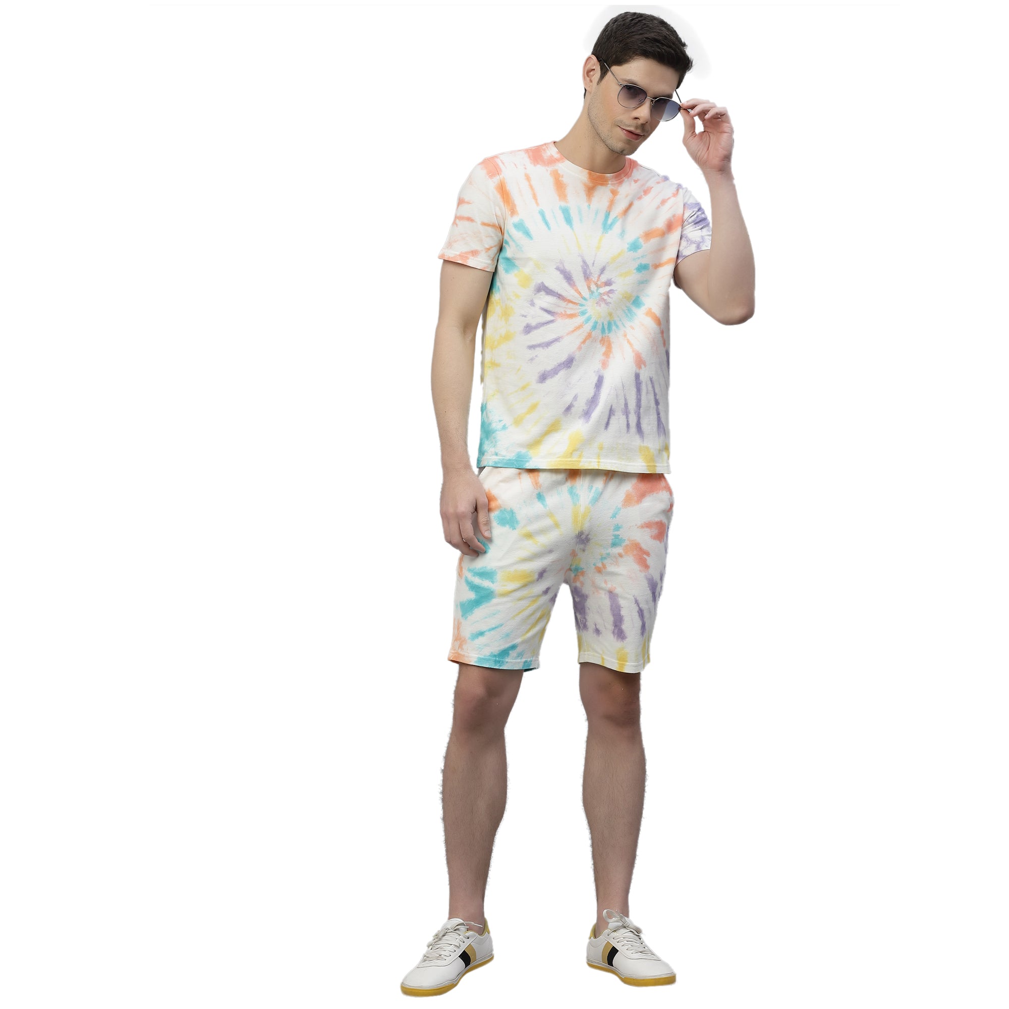 Mens Spiral Tie n Dye Shorts