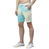 Mens Sea Blue Tie n Dye Shorts