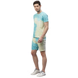 Mens Light Blue Tie n Dye Co-ords