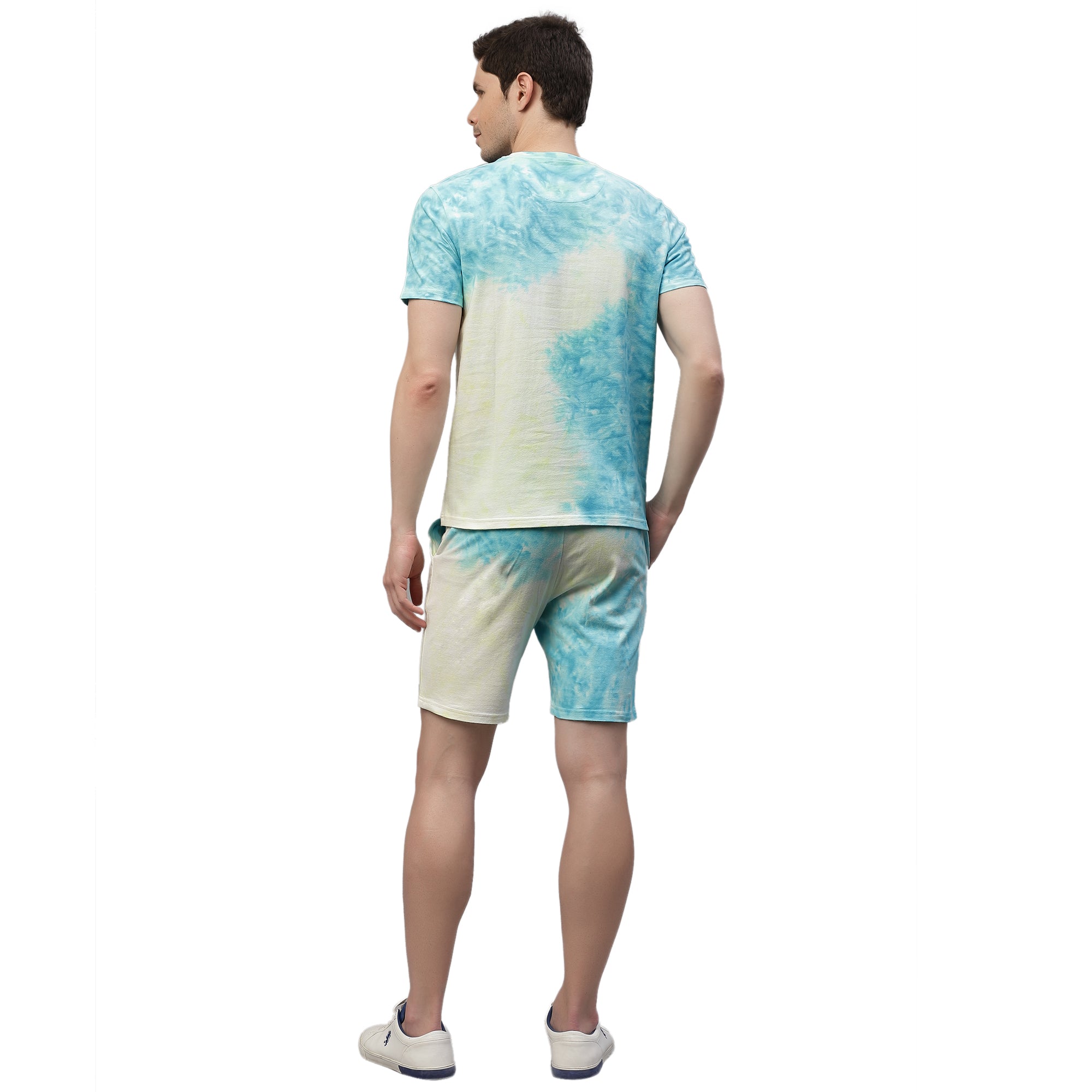 Mens Light Blue Tie n Dye Co-ords