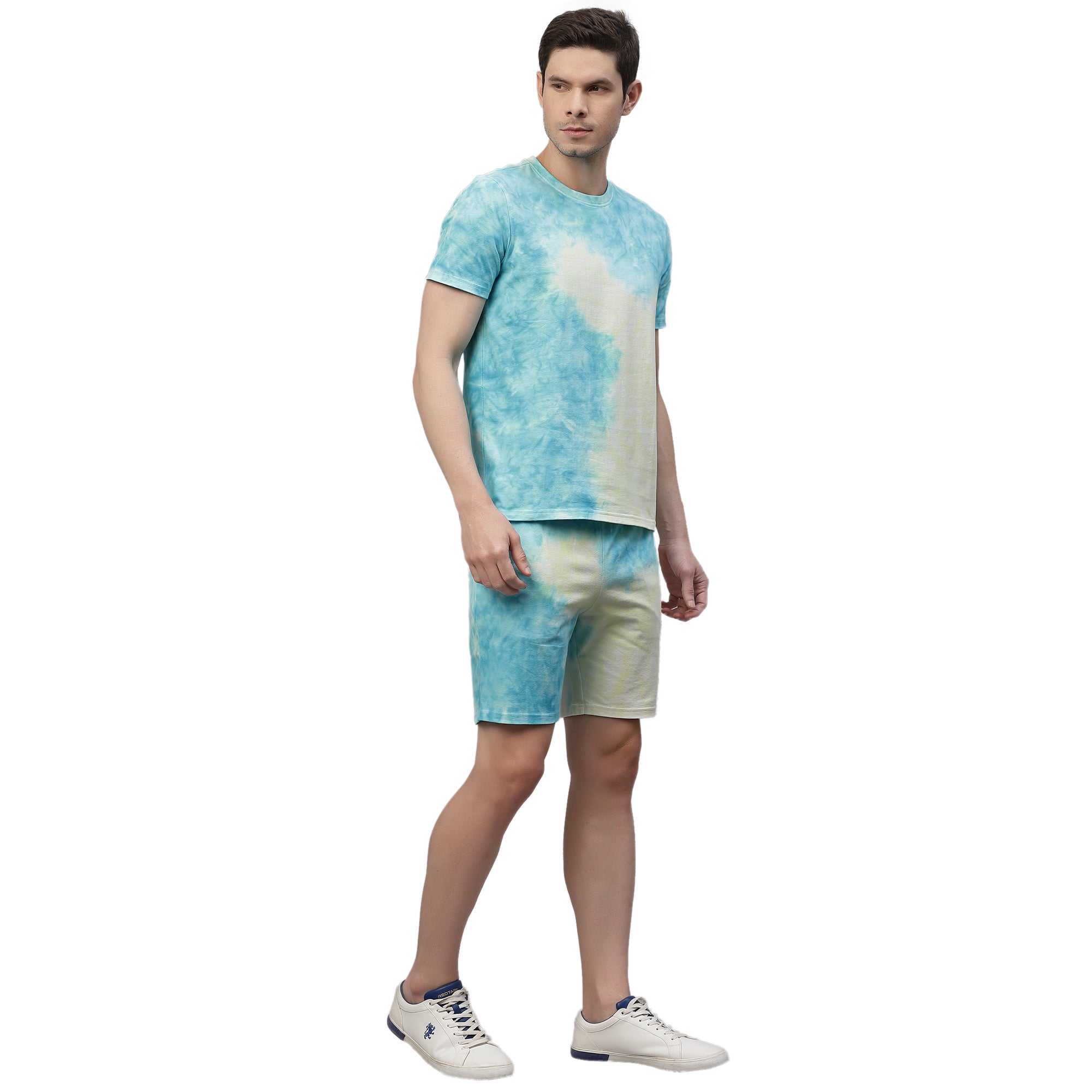 Mens Light Blue Tie n Dye Co-ords