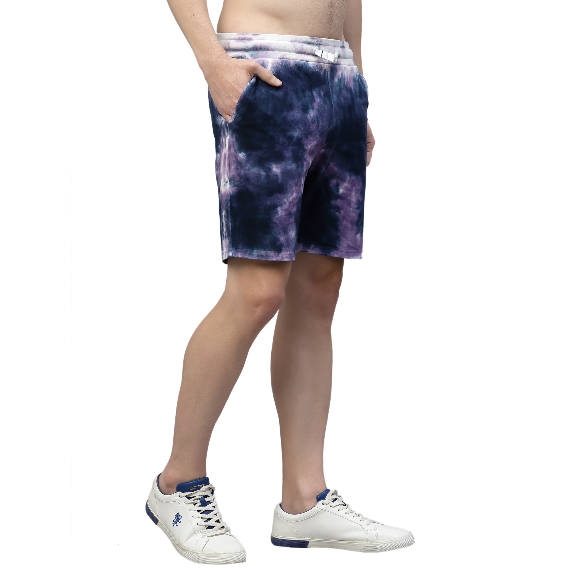 Mens Navy Tie n Dye Shorts