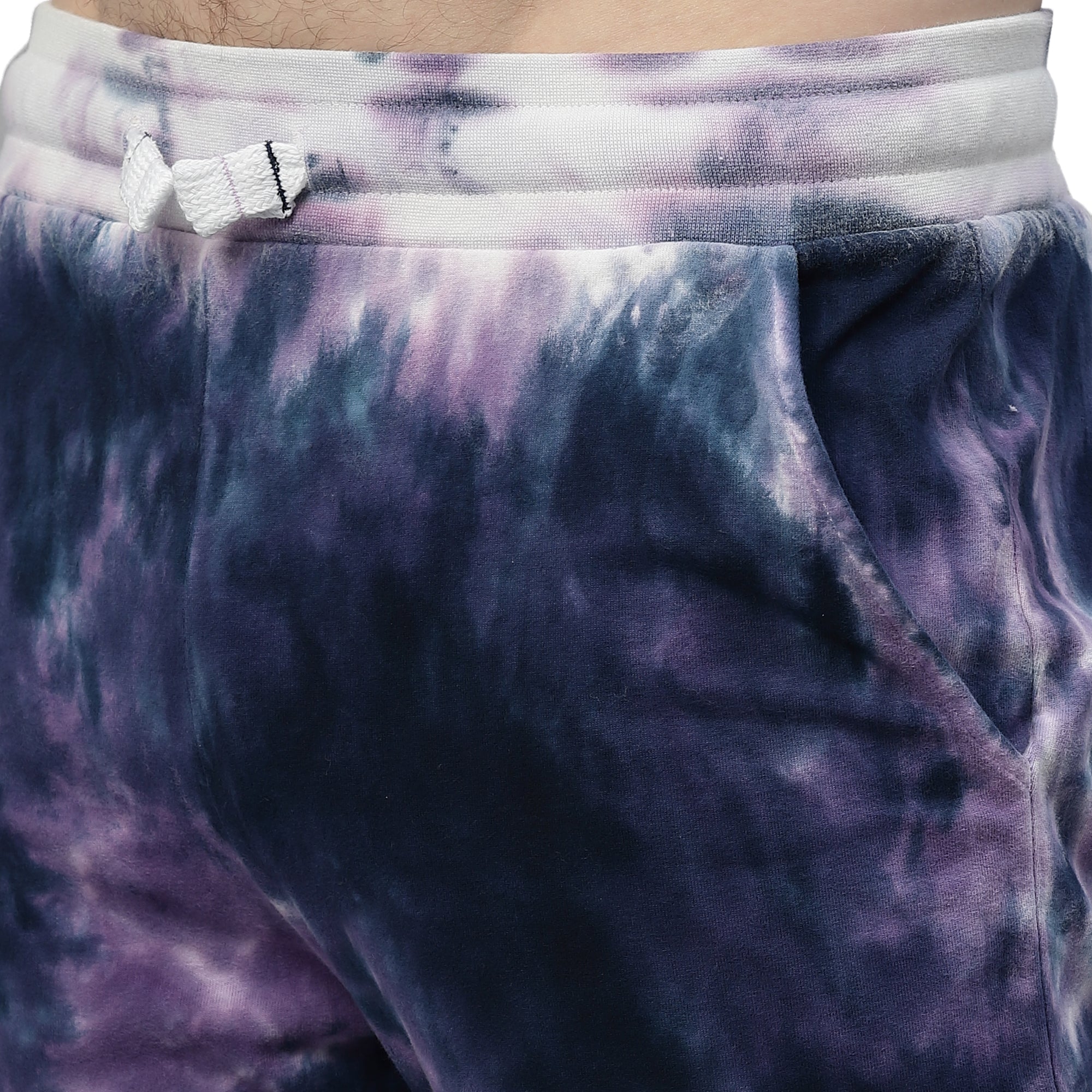 Mens Navy Tie n Dye Shorts