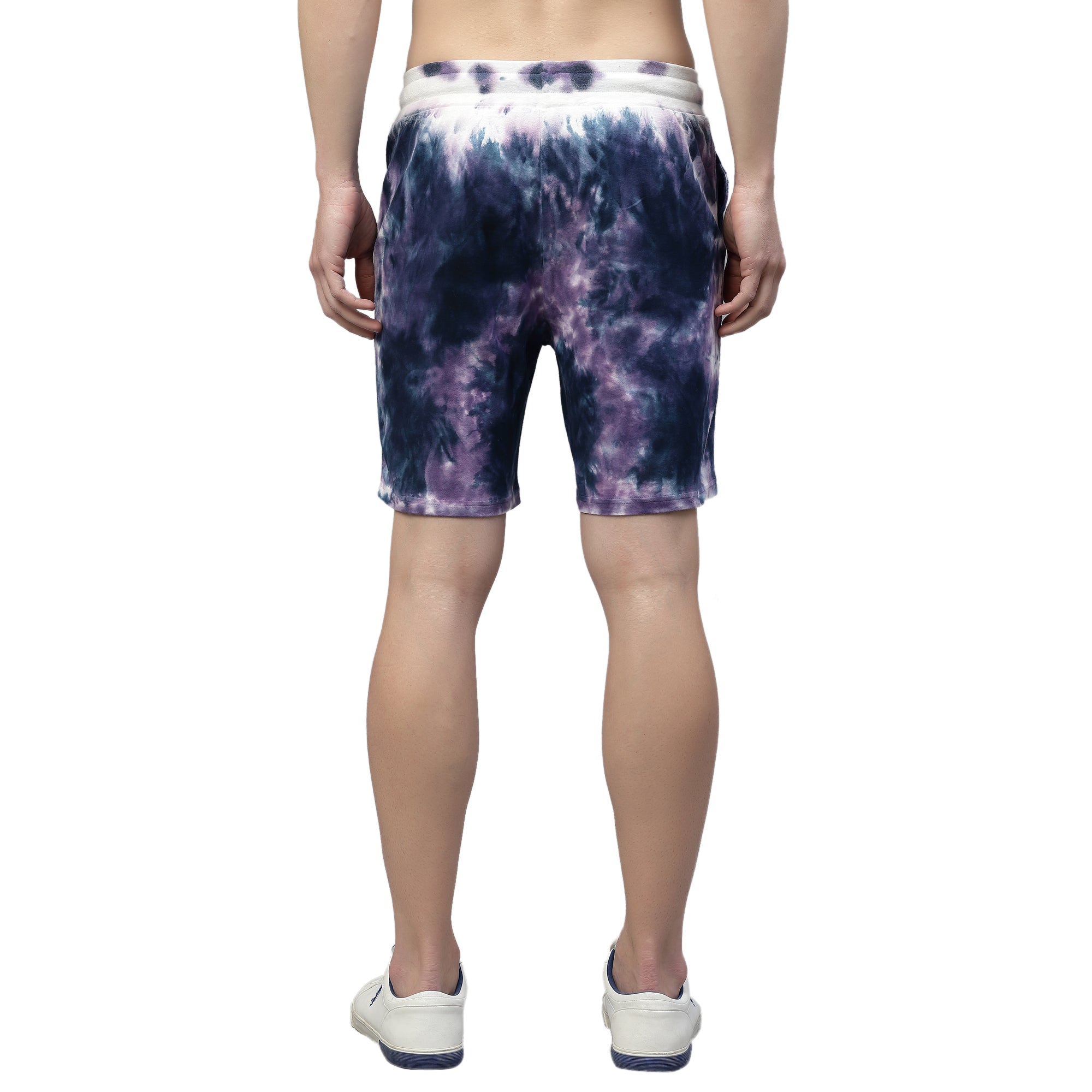 Mens Navy Tie n Dye Shorts