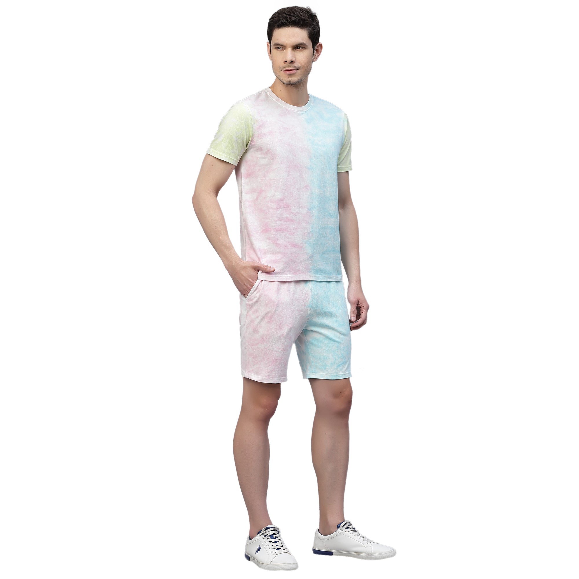 Mens Crumple Tie n Dye Shorts Co-ords