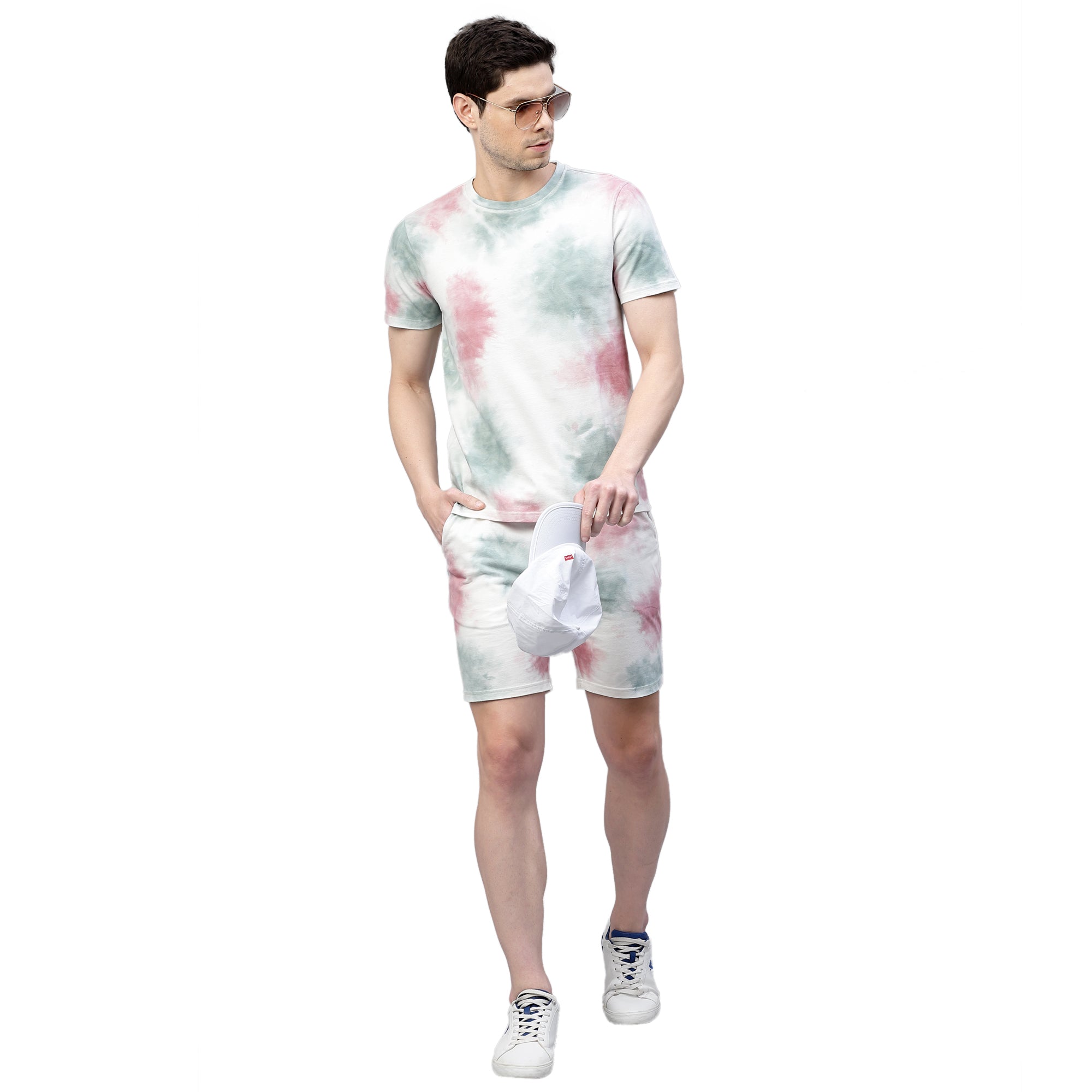 Mens Patches Tie n Dye Shorts