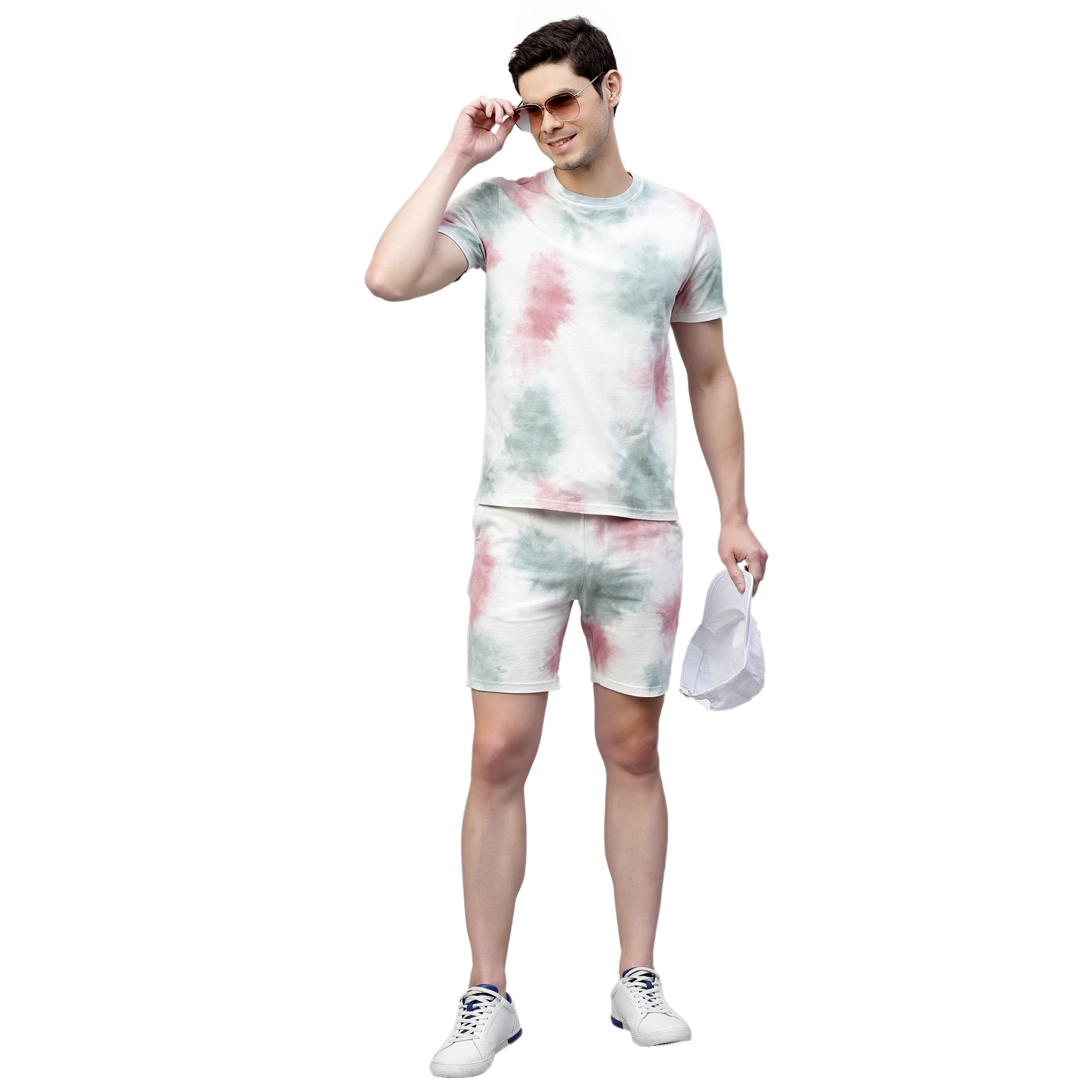 Mens Patches Tie n Dye Shorts