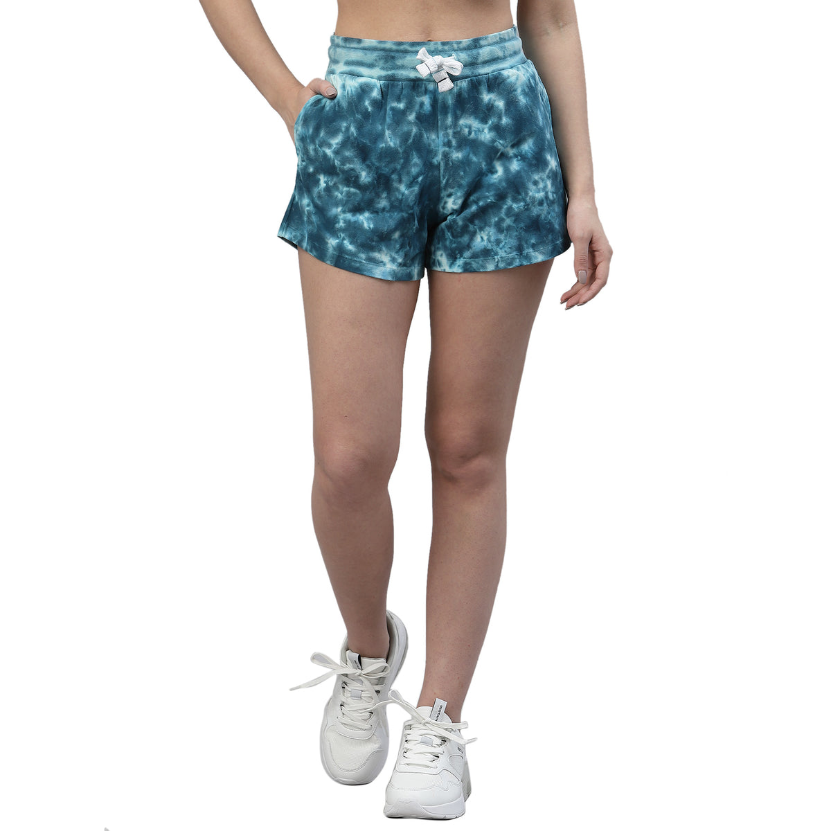 Womens Crumple Tie n Dye Shorts