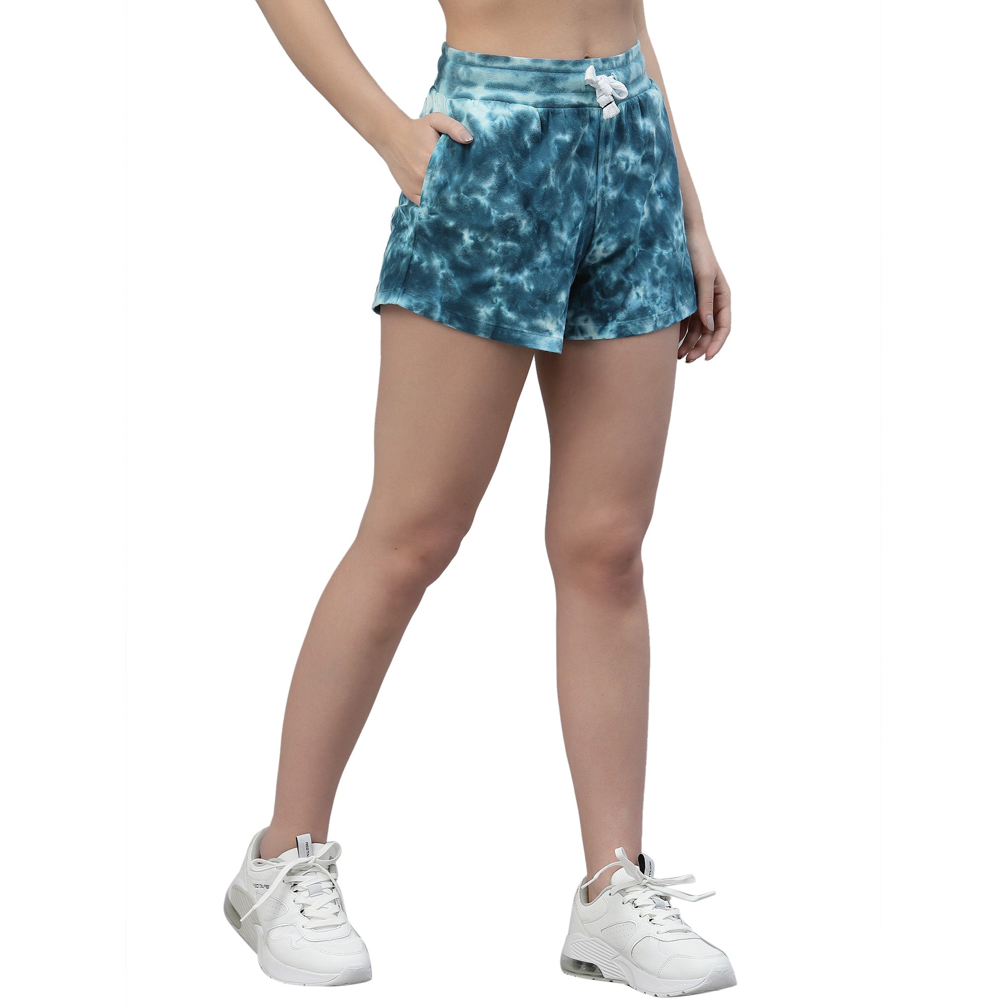 Womens Crumple Tie n Dye Shorts