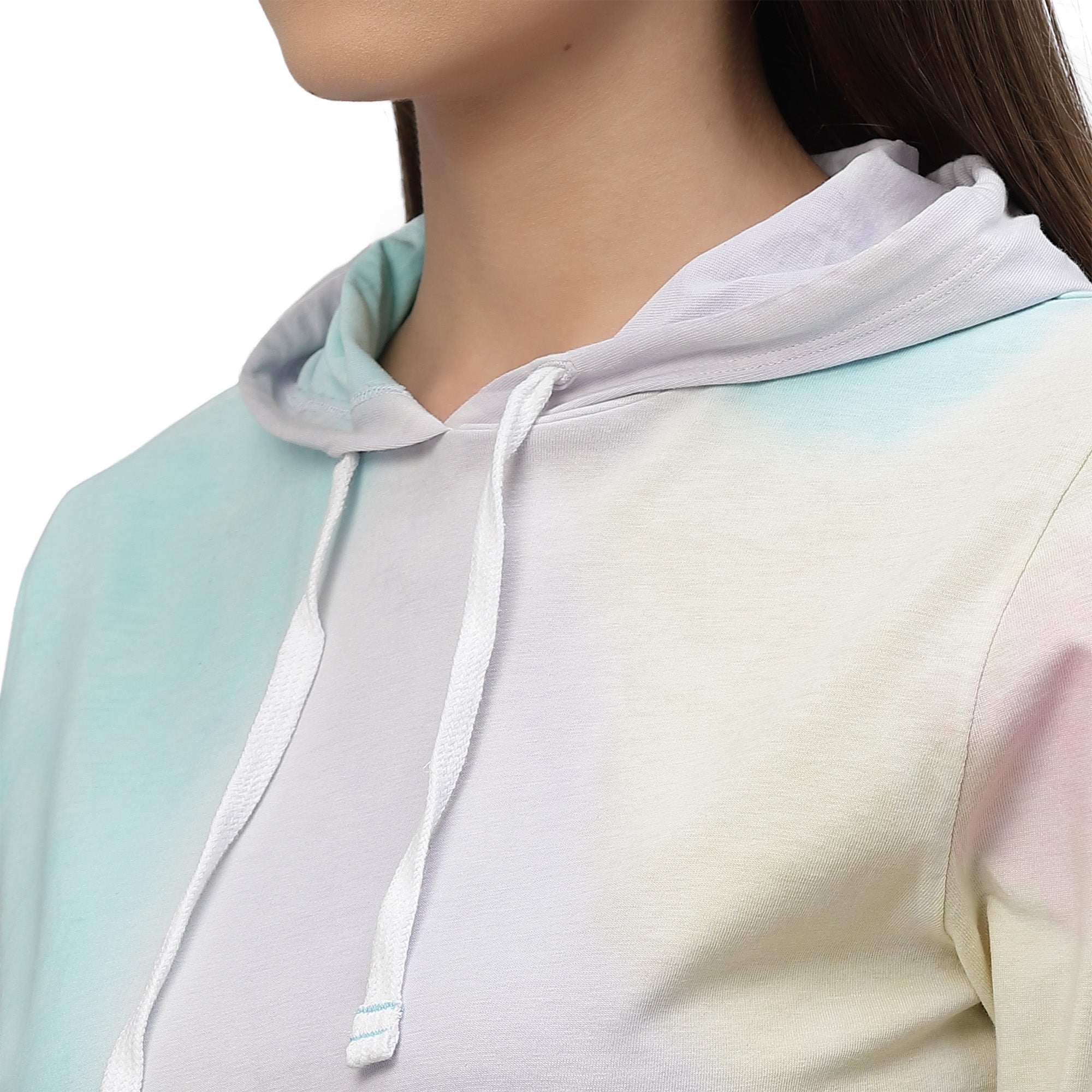 Womens Stripe Tie n Dye Hoodie