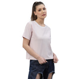 Womens Half Sleeve Oversized Crew Neck T-Shirt