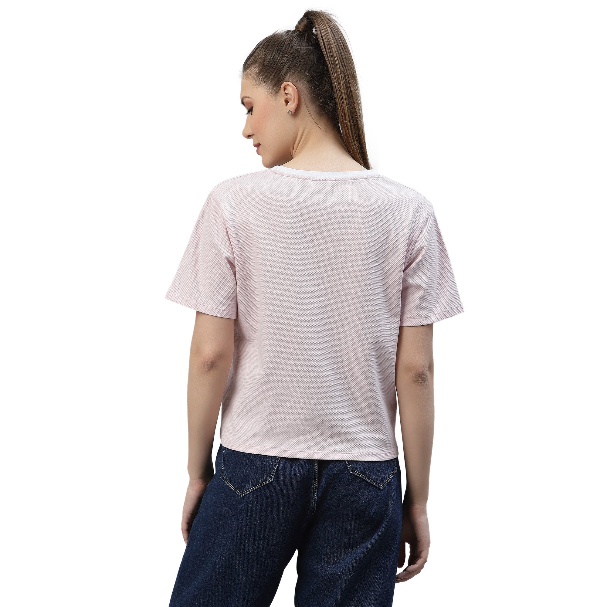 Womens Half Sleeve Oversized Crew Neck T-Shirt