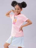 Hello Sun Shine Princess Pink Half Sleeve Tee for Girls