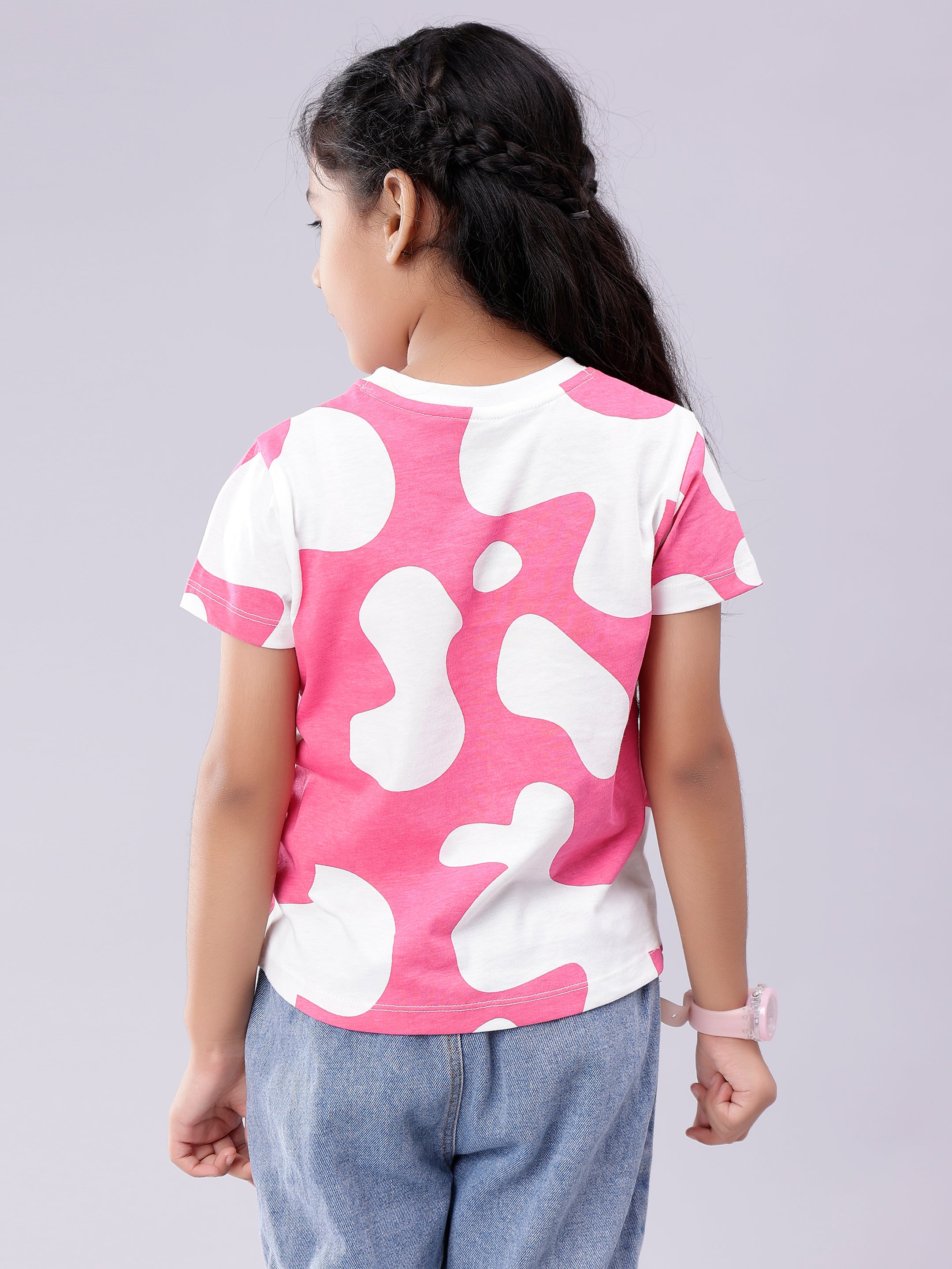 Hi Print Multi Coloured Tee for Girls