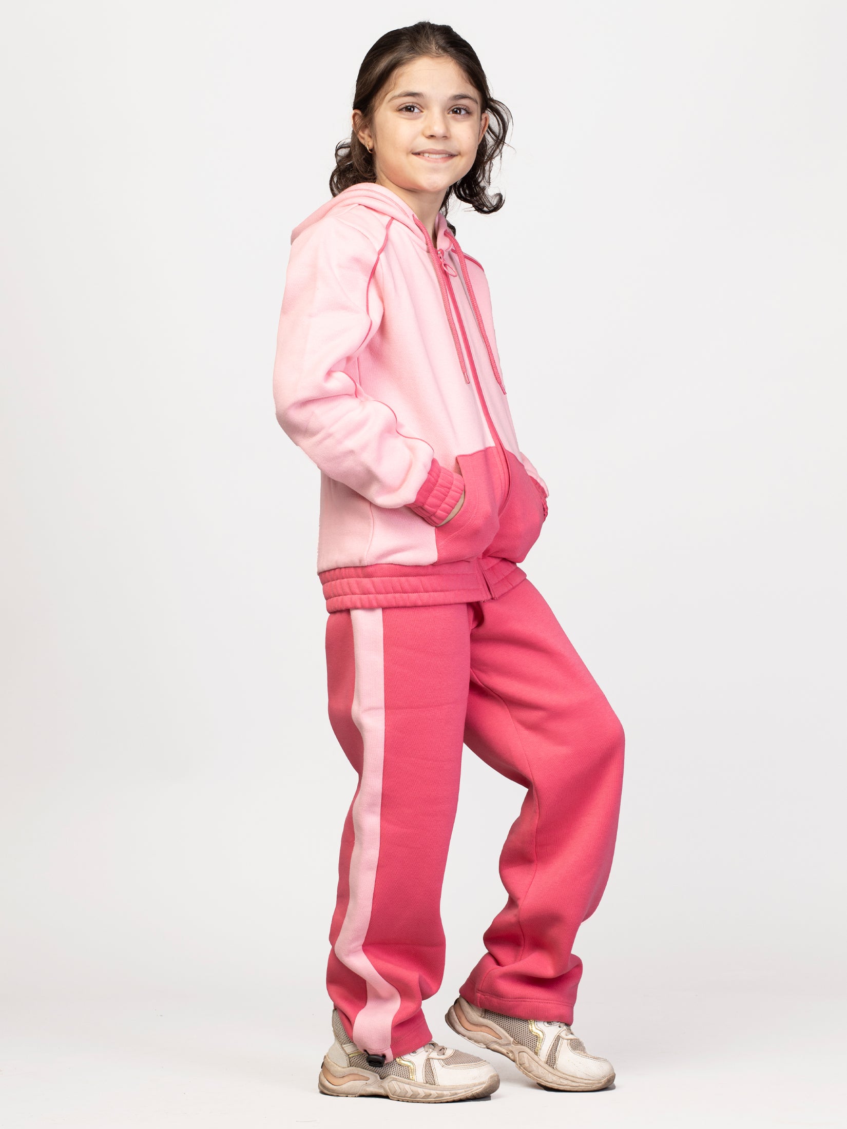 Nimble Light Pink Solid Sweatshirt For Girls| Full Sleeve Sweatshirt | Cotton Polyester