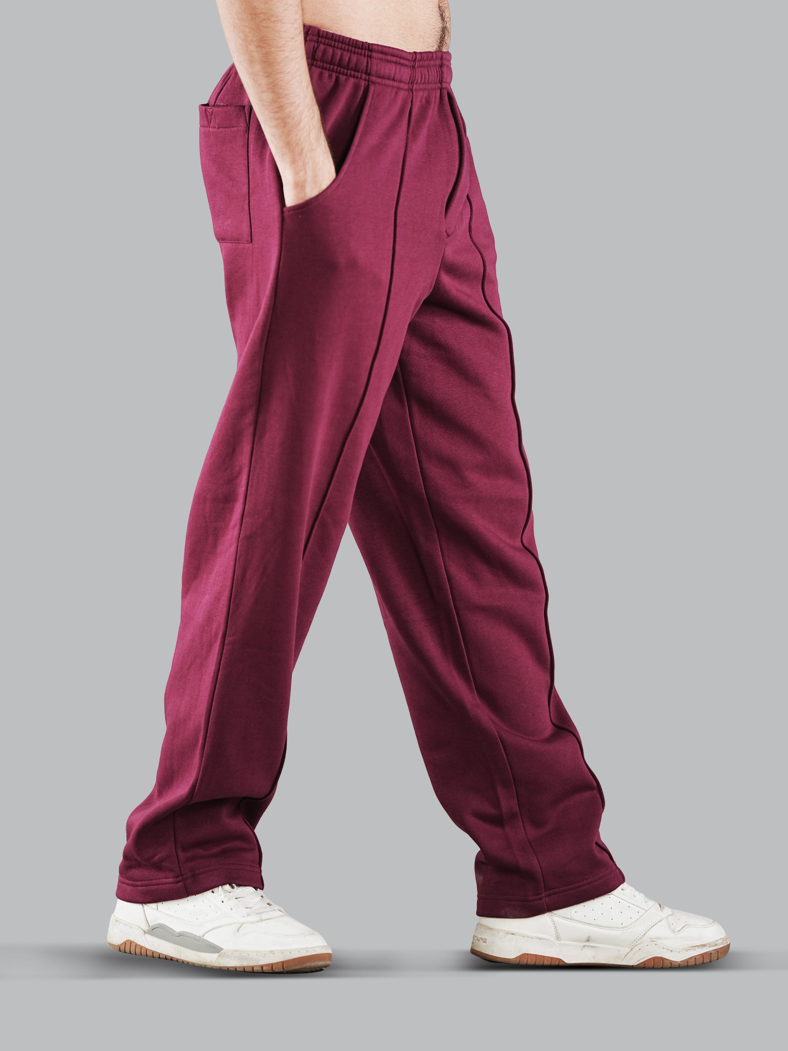 Nimble Relaxed Fit Stitched Crease Fleece Trackpant