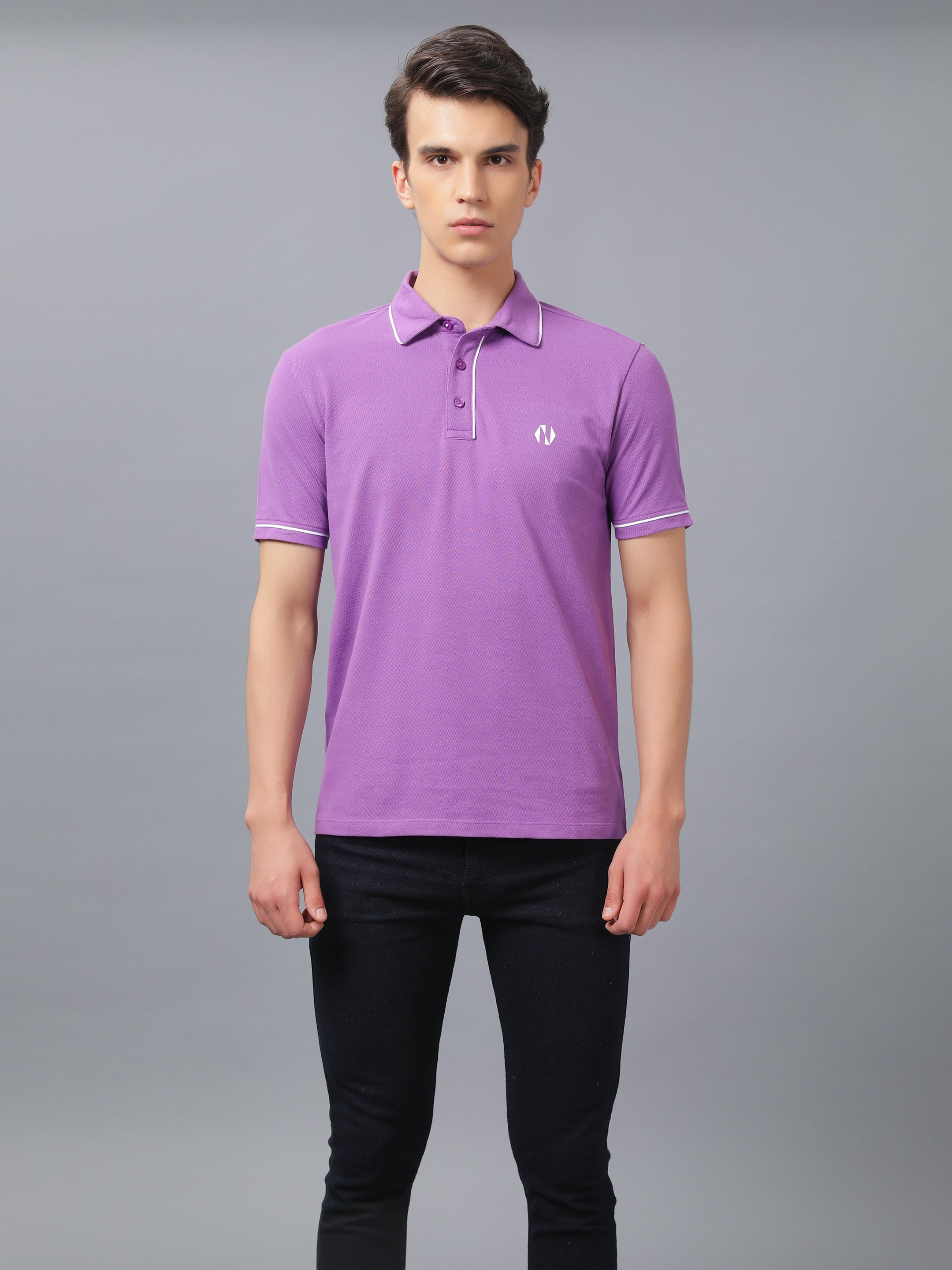 Nimble PURPLE Label  Regular Polo T-shirt With UV Protection for Men