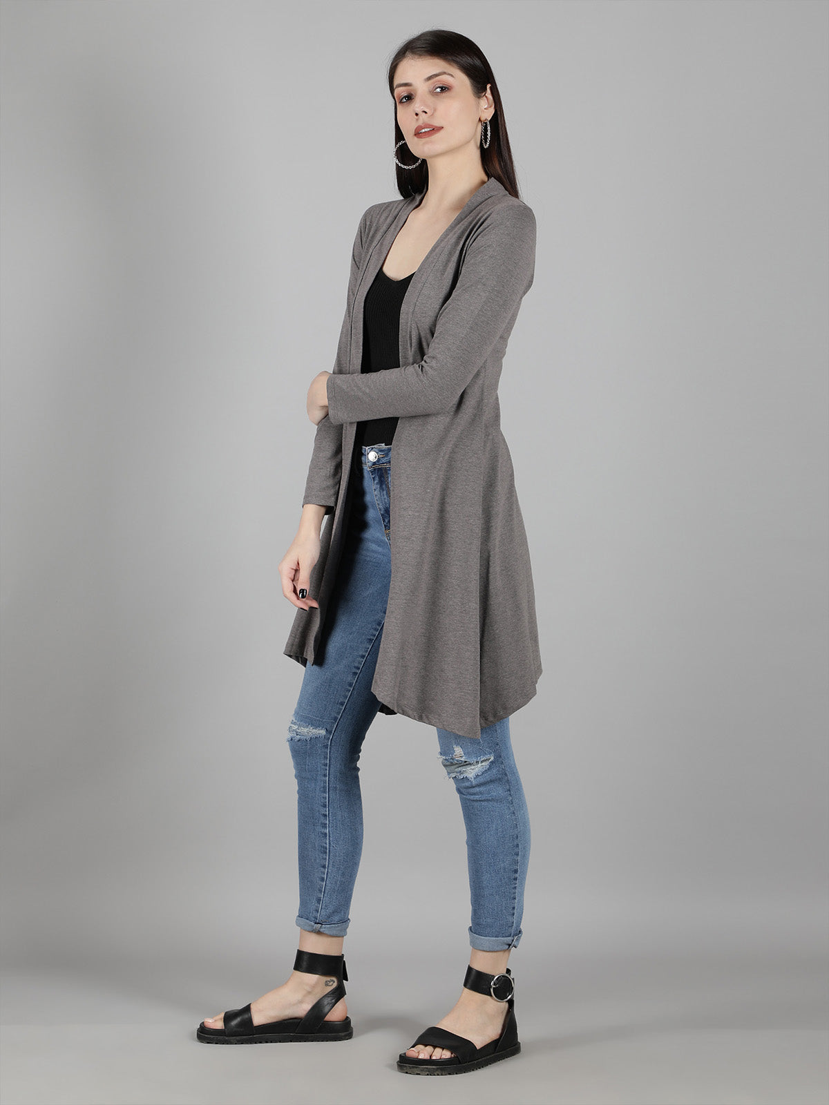 Womens Long Shrug with Full Sleeves