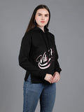 Womens Black Vibe Hoodie Sweatshirt